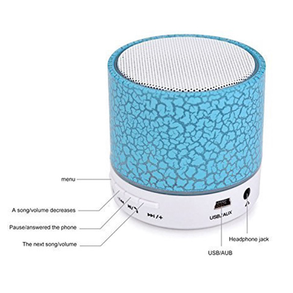 Mini Portable Bluetooth Speaker With LED Light